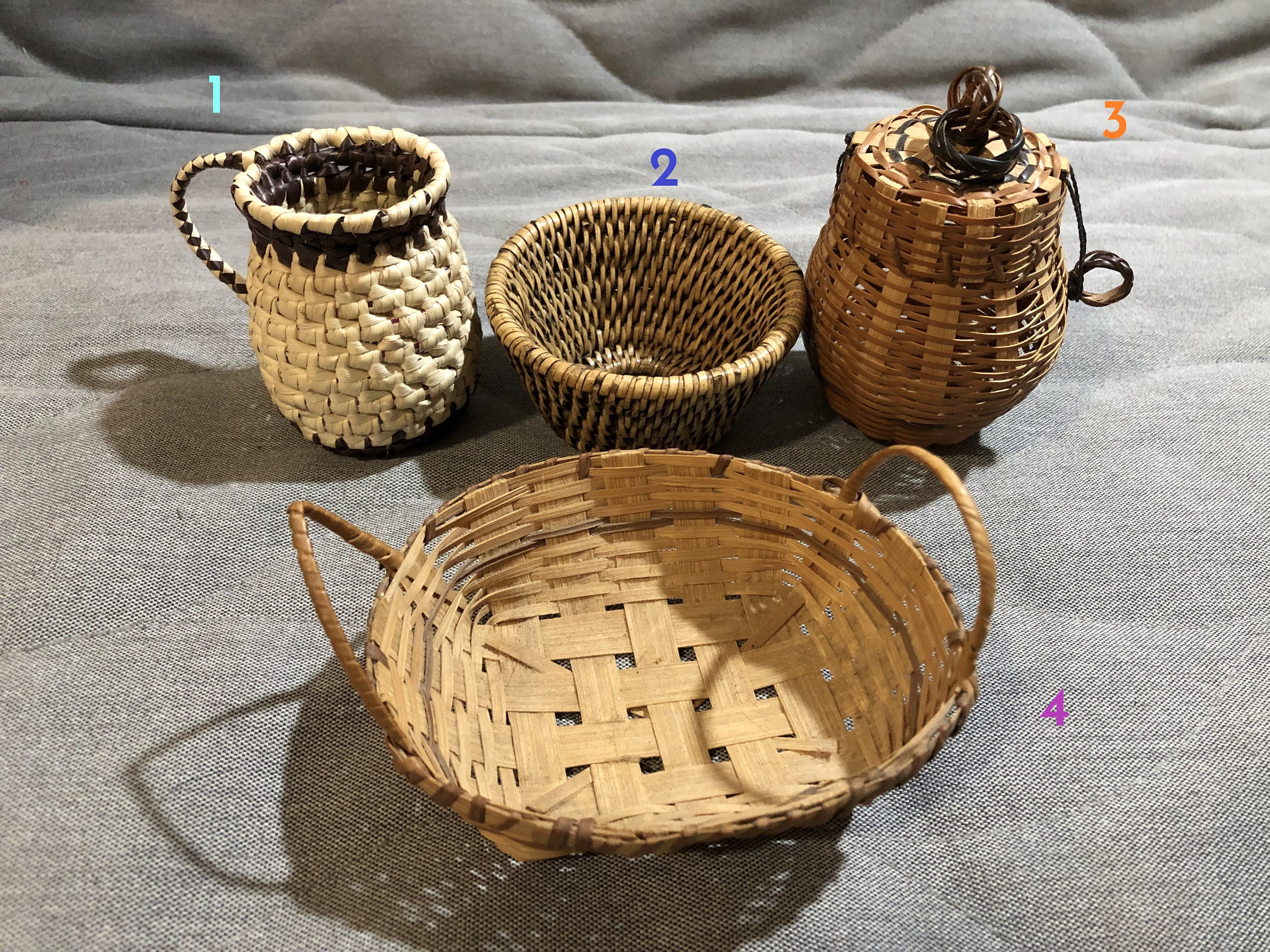 Miniature Woven / Wicker Baskets, Tiny Reed Baskets / Vase / Pitcher - Etsy