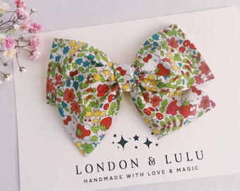 Liberty of London x kitty bow girls hair clip women’s baby headband apples strawberries kawaii japan rare kawaii