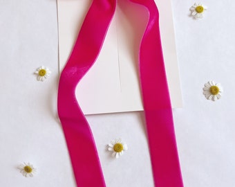 Lana velvet bow Barbie pink couqette ribbon hair clip womens girls ballerina princess French velvet