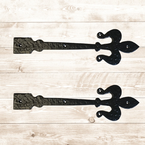 Wrought Iron Antique Reproduction Door Strap 12.25/" STRAIGHT ARROW DS-110