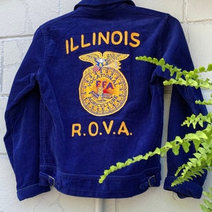 Vintage FFA Corduroy Zip Work Jacket Etsy