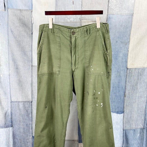 36x27 1960s OG 107 Military Army Fatigue Pants second pattern