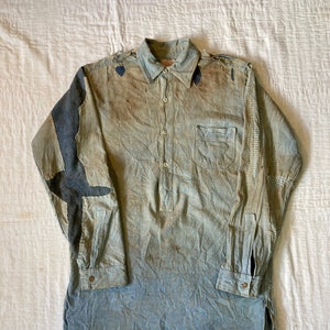 Vintage 1920's 20s Peerless Chin Strap Chambray Pullover
