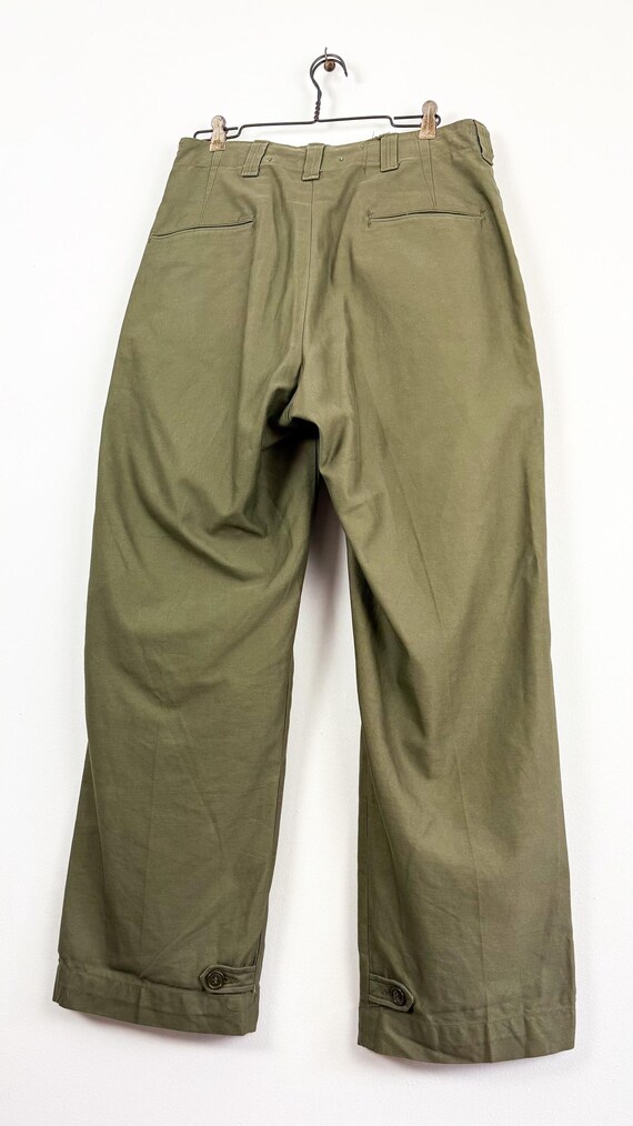 米軍40s Special Vintage M-43 M-51 Pants Vintage WWII 1940s M-43 OD Cotton Field Trousers | 32 X 30