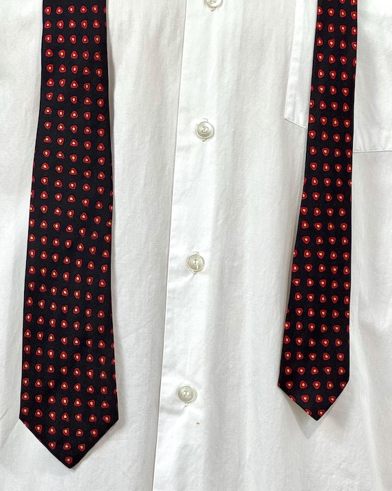 Vintage 1950s English Madder Midcentury Modern Printed Silk Necktie