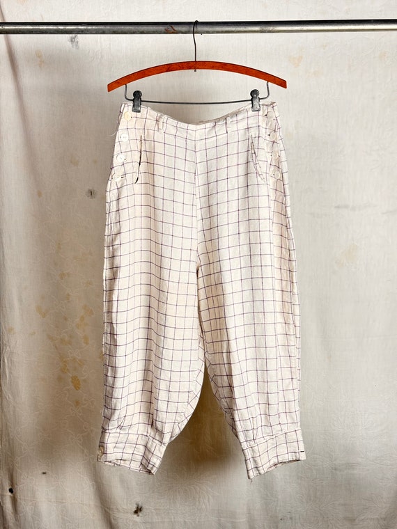 Antique 1920s Purple Linen Ladies Knickers Pants