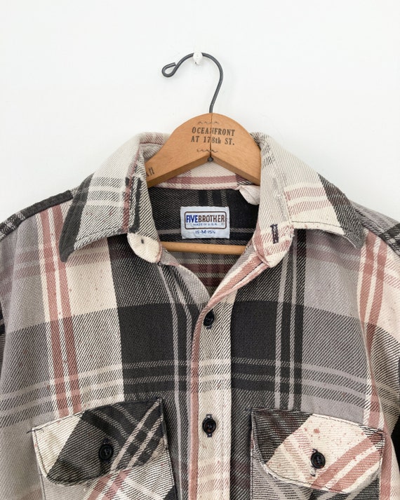 Distressed flannel shirt | Five Brother flannel s… - image 5