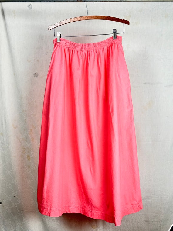 Vintage 1980s Swatch Sportswear Cotton Midi Skirt