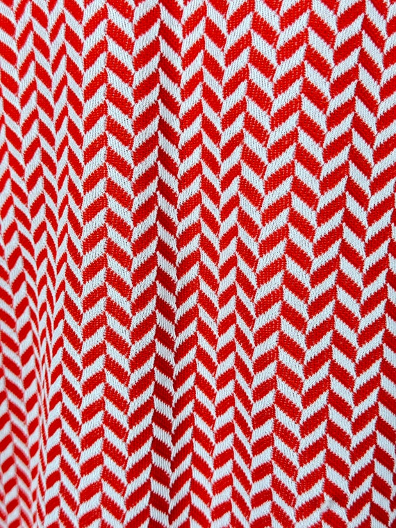 1960s Herringbone Polyester Double Knit Dress - image 3