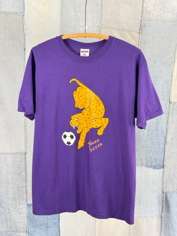 Vintage Y2K Jaguar Soccer Team Graphic T Shirt