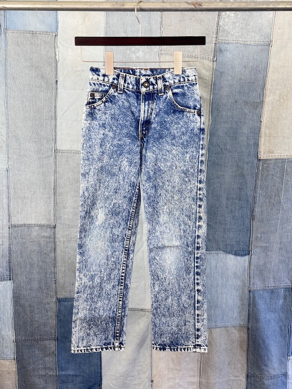 Childrens Vintage Levi’s Orange Tab Acid Wash Den… - image 4