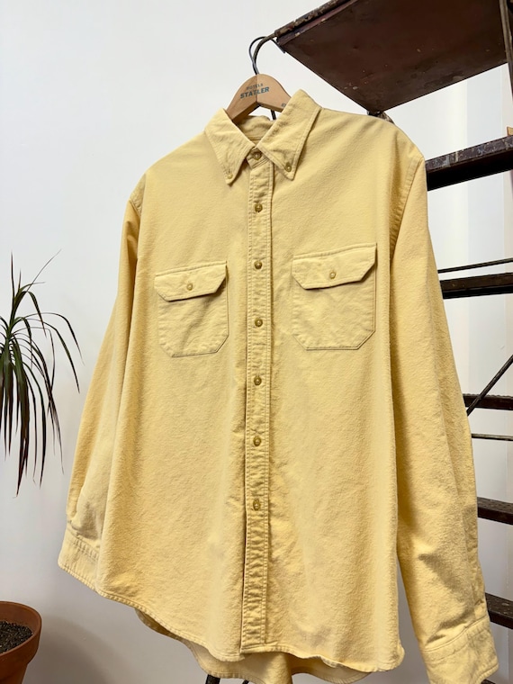 Vintage 90s Chamois Cotton Flannel Shirt Land’s End | xlarge