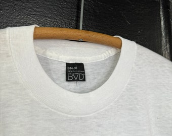 Vintage BVD Blank White T Shirt