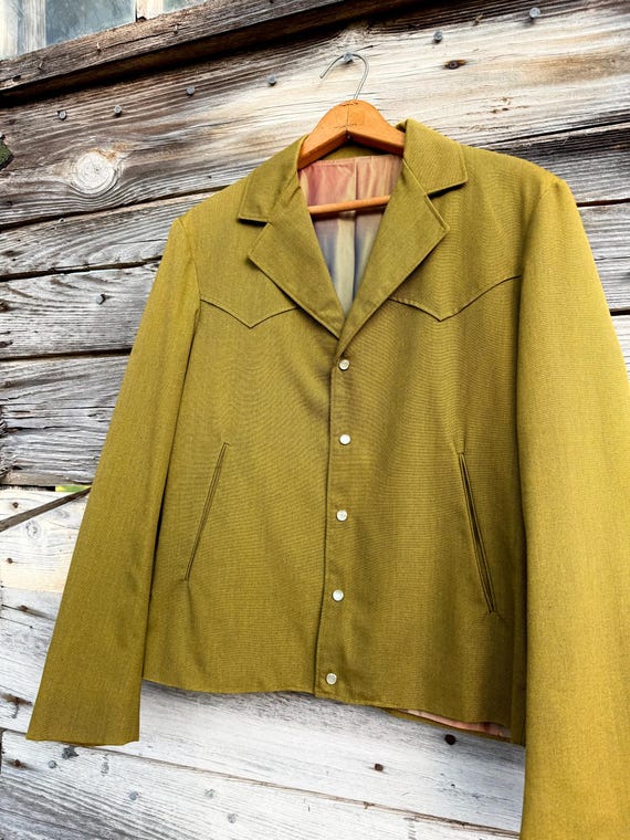 Vintage 1960s Western Pearl Snap Jacket Mesquite Busher | mens 38R medium
