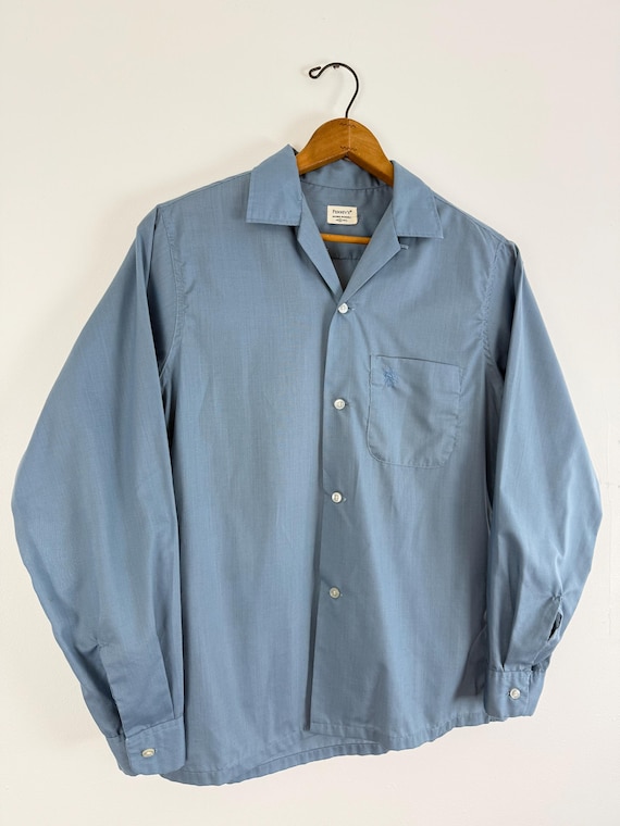 Vintage 1950s 60s Unicorn Loop Collar Shirt Penney’s | mens small