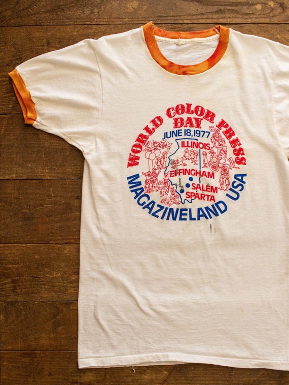 70s Ringer tee | Vintage Novelty Tshirt | Souvenir