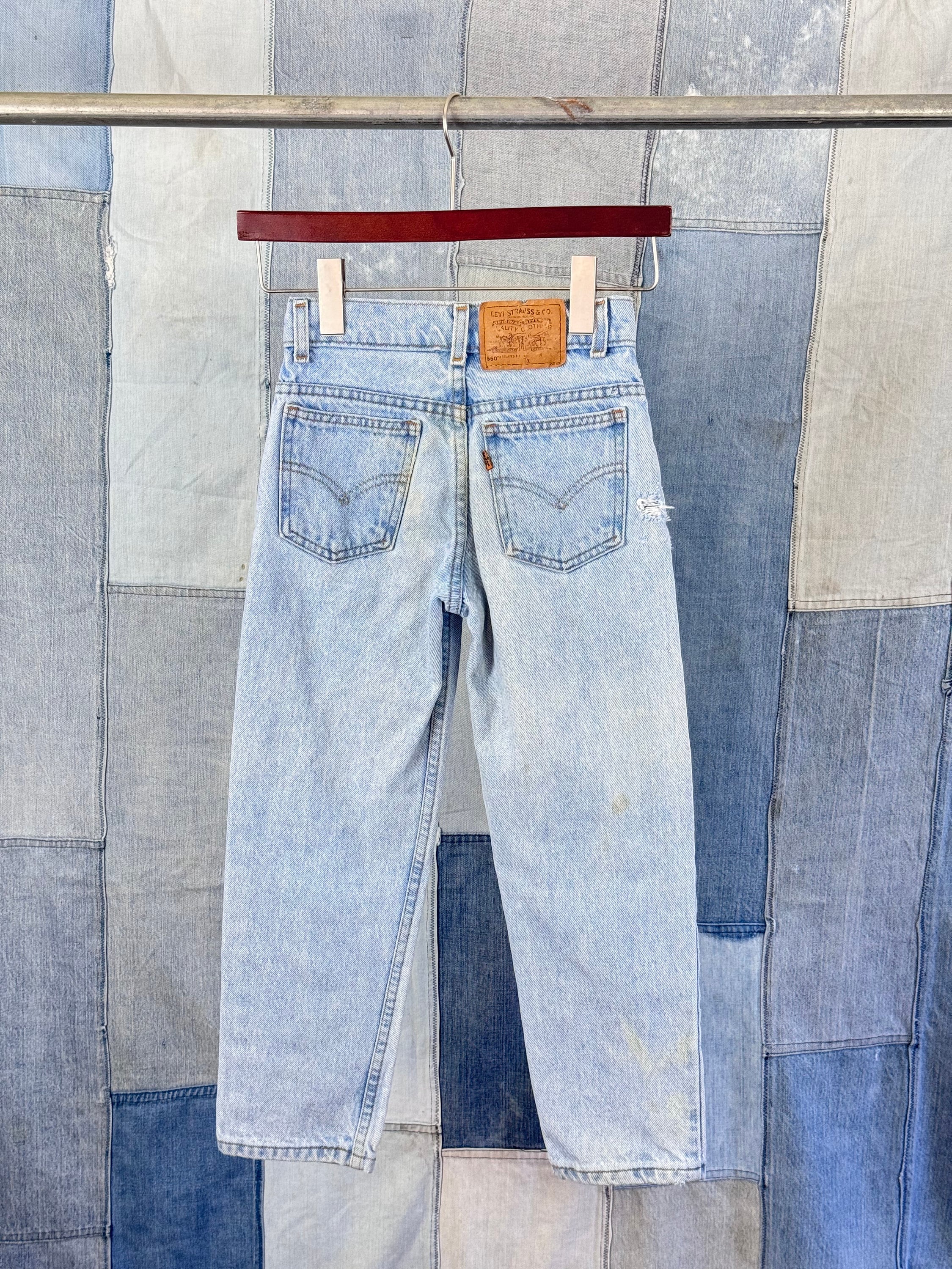 Childrens Vintage Levi's Orange Tab 550 Relaxed Denim Jeans 7x