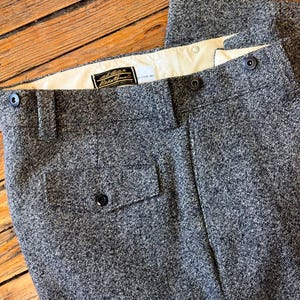 Vintage 1980s Eddie Bauer schwere Boucle Wolle Hose Hose | 92cm
