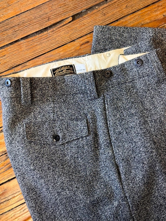 Vintage 1980s Eddie Bauer Heavy Boucle Wool Trouser Pants | 38”