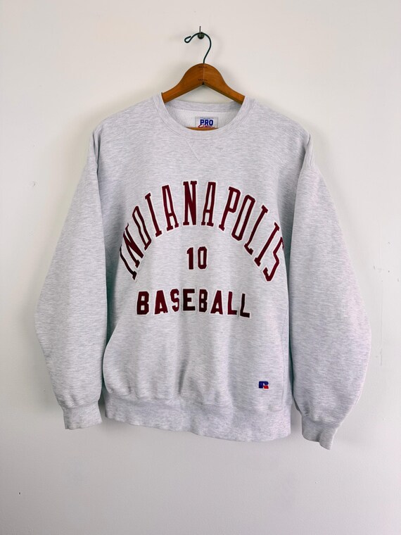 Vintage 1990s Indianapolis Baseball Russell Athletic Pro Cotton Sweatshirt | mens xlarge