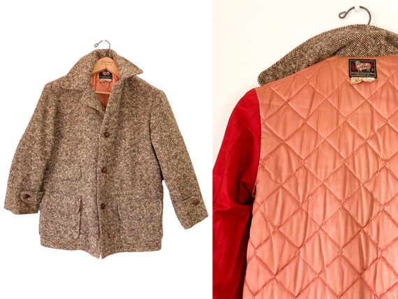 Flecked Wool Tweed Coat 1950s Woolrich 