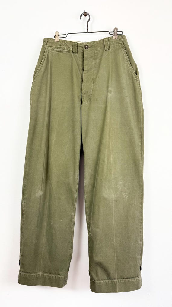 33x32 WWII 1940s 50s M-43 OD Cotton Field Trousers