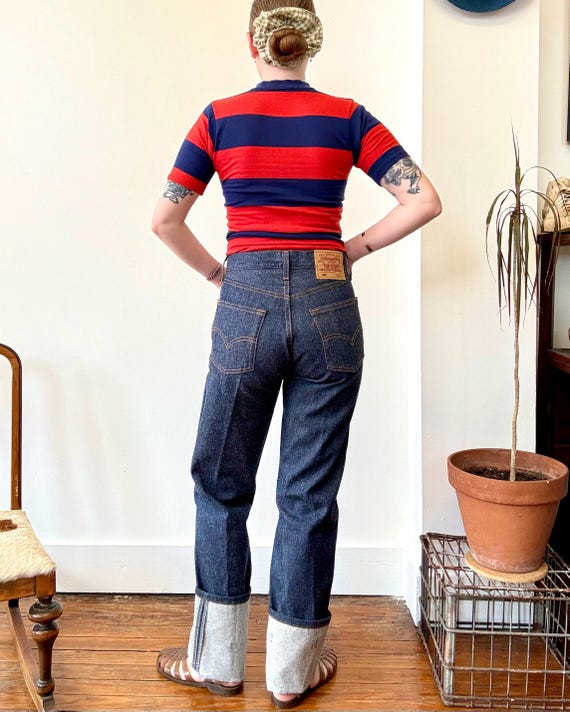 Vintage 1990s Levi’s 501 Raw Denim Jeans Irregular USA | 28 x 34