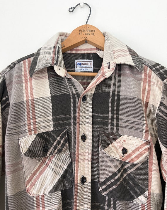 Distressed flannel shirt | Five Brother flannel s… - image 4