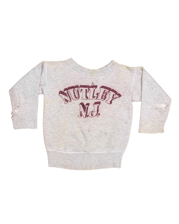 Nutley NJ 1950s Distressed Pullover Sweatshirt | child small