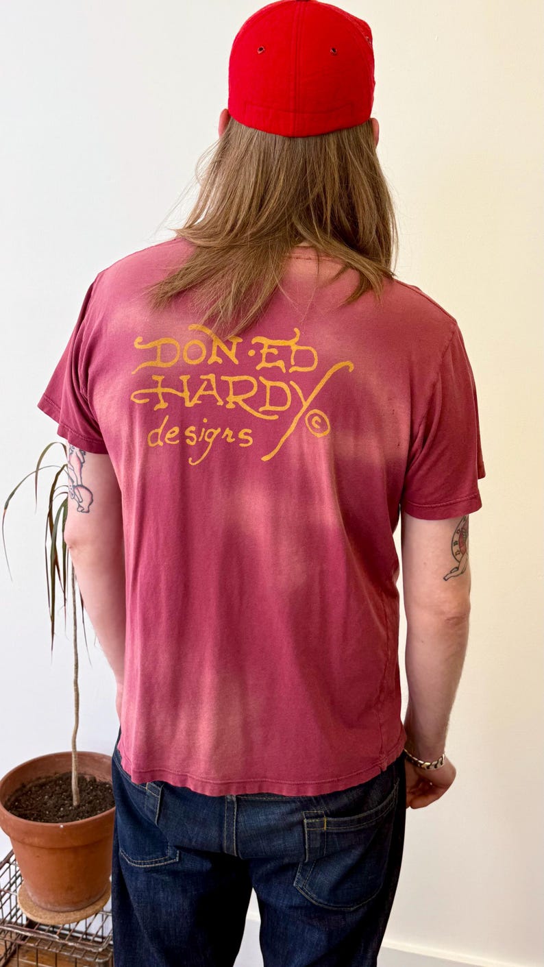 Ed Hardy Lettering Vintage Ed Hardy Spiderweb Lady Skull Graphic T Shirt USA | Maroon ...