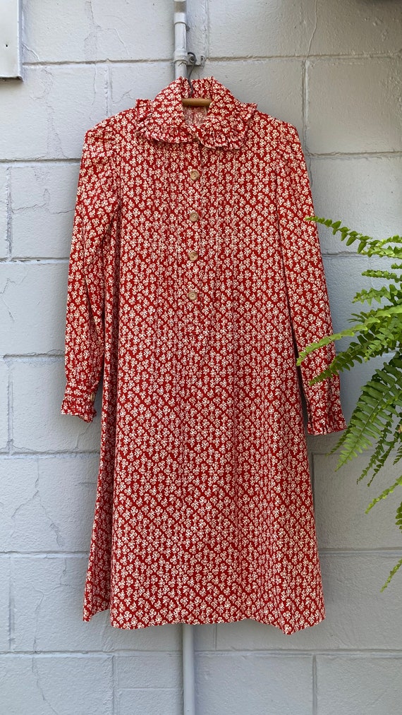 1960s Mod Batik Printed Babydoll Dress - image 2