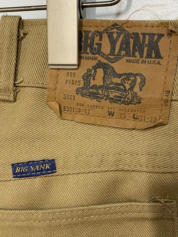 1970s 80s Big Yank Workwear Polyester Denim Pants