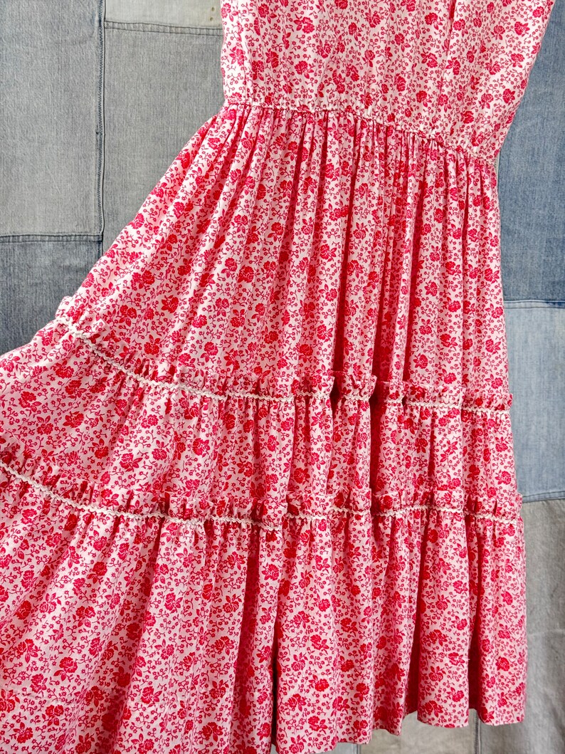 1960s Floral Ric Rack Square Dance Dress - Etsy