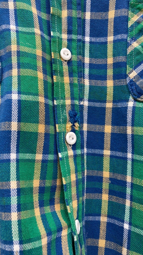 1970s 80s Grants Cotton Flannel Work Shirt - image 4