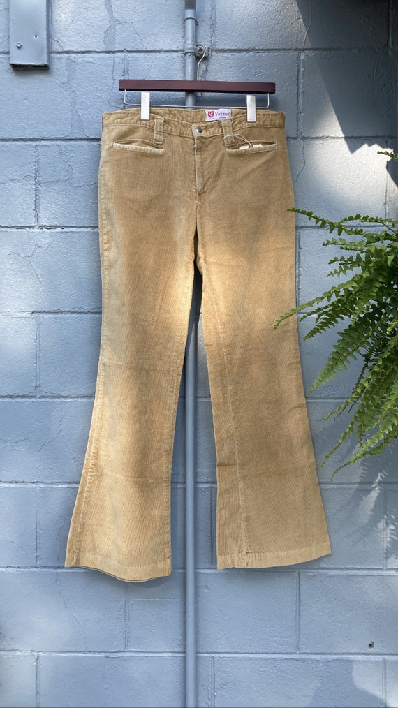 1970s Corduroy Bell Bottoms Flare Pants