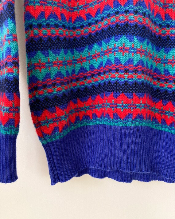 LL Bean bright wool sweater | vintage LL Bean swe… - image 5