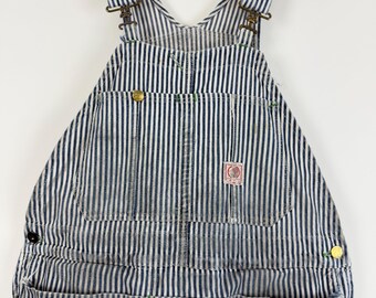 Vintage 1950s Duck Head O'bryan Bros Striped Denim Overalls