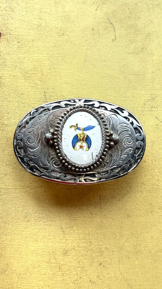 Vintage Shriners Western Belt Buckle