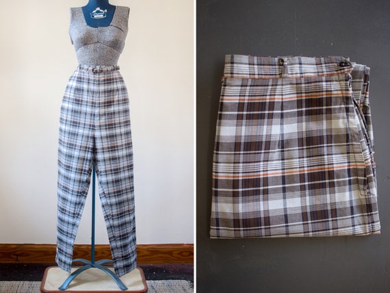 Plaid Pants | Womens Pants | Cigarette Pants | Pla