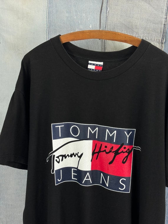 Vintage 1990s Tommy Hilfiger Jeans Graphic T Shirt - image 2
