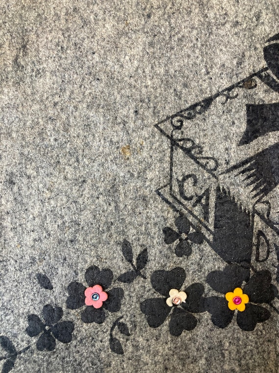 1950s Candy Novelty Felt Swing Skirt Gem