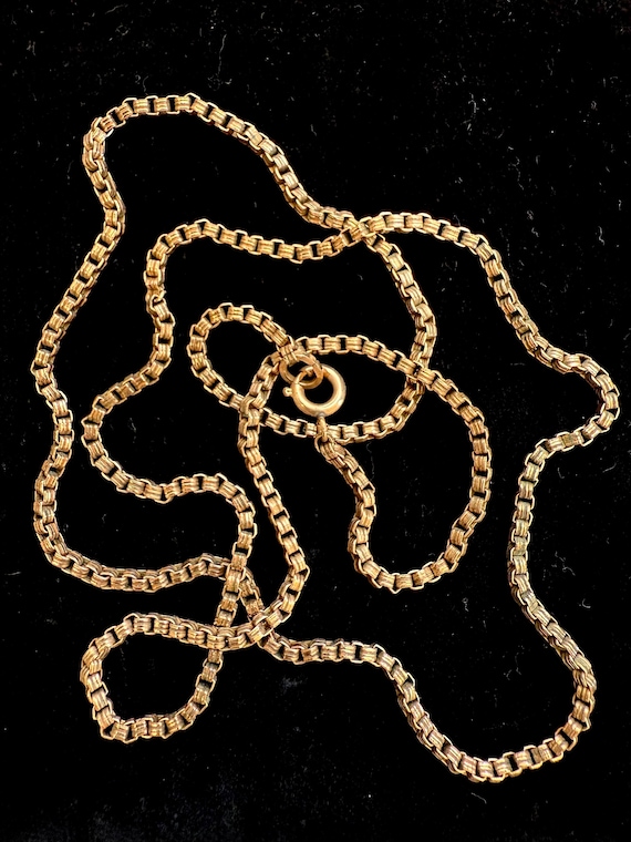 Antique 12k Gold Filled Box Chain Necklace | 26.5”