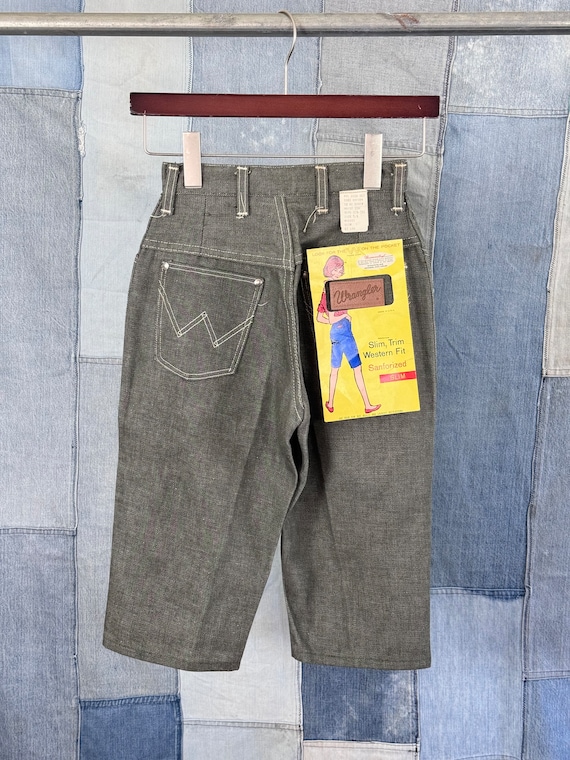 Deadstock Vintage 1960s Wrangler Raw Denim Slim Shorts Girls