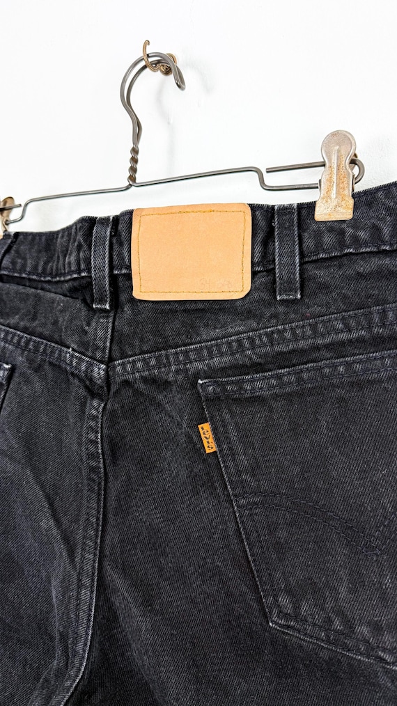 Vintage 1990s Levi’s Orange Tab 550 Husky Relaxed Black Denim Jeans 34x28