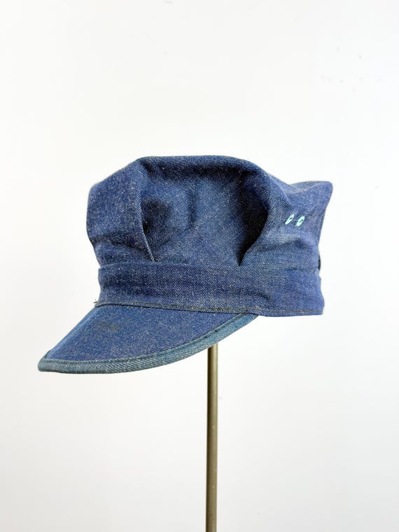 Vintage 1950s Penneys Big Mac Denim Engineer Cap 6 5/8
