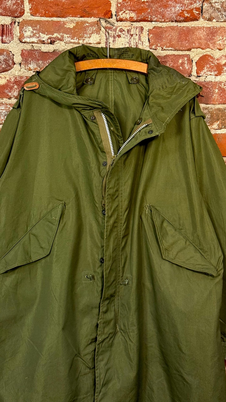 Vintage 1952 M-1951 Fistail Parka Hooded Shell US Military image 5