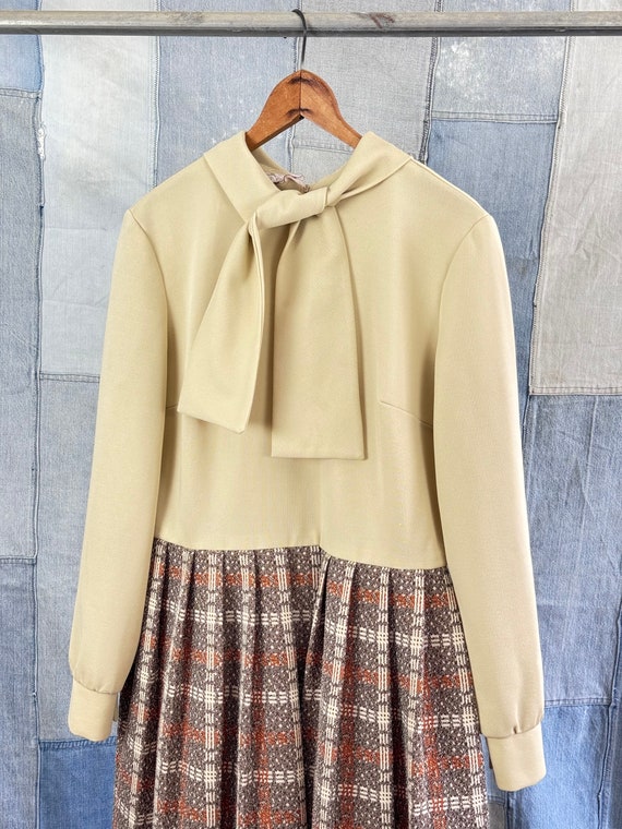 1960s Polyester Double Knit Secretary Dress