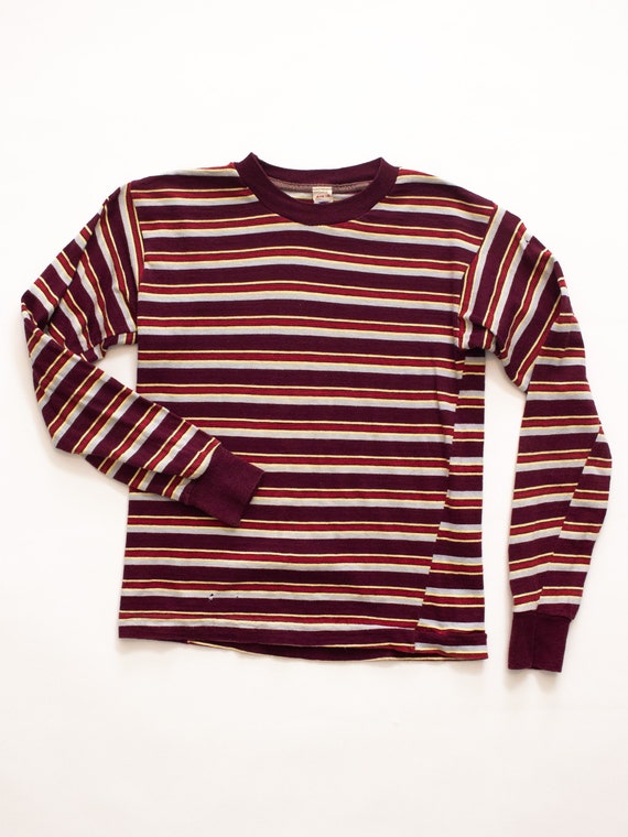 Vintage Striped Tshirt | 60s T Shirt | Long Sleeve