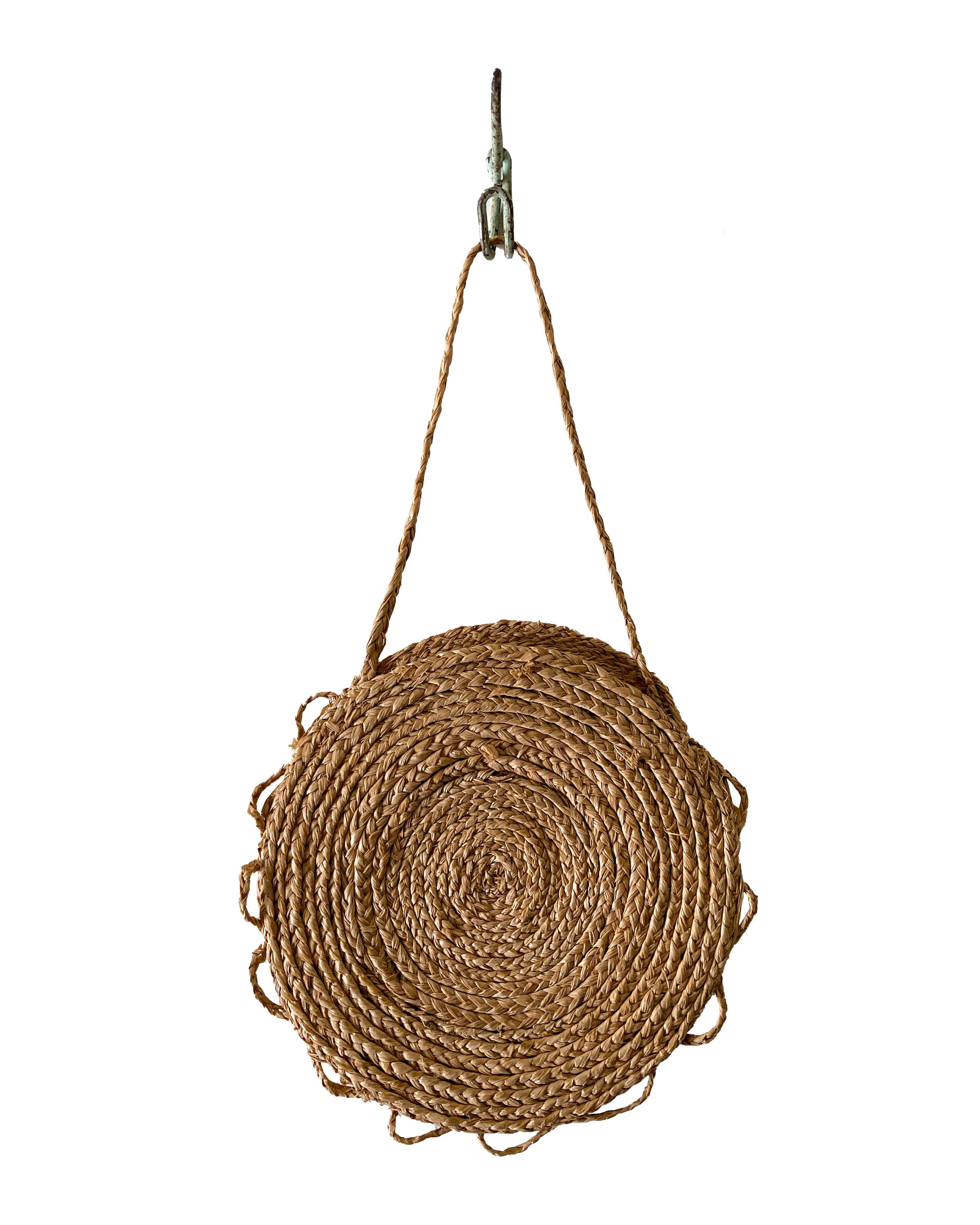 1920s Prairie Braided Grass Purse Handbag