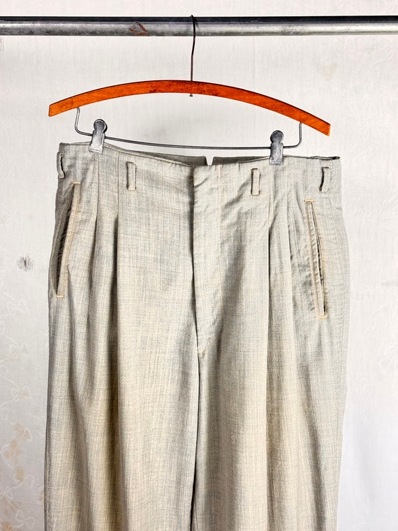 Vintage 1940s 50s La Jolla Slacks Pleated Wool Trousers